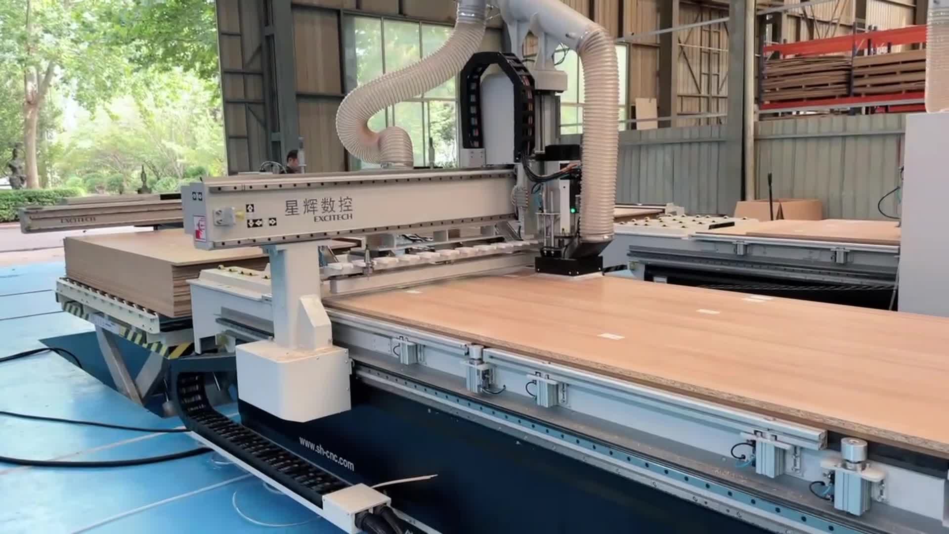 Насладете се на центъра за обработка на рязане без прах и изградете своята фабрика за мебели!