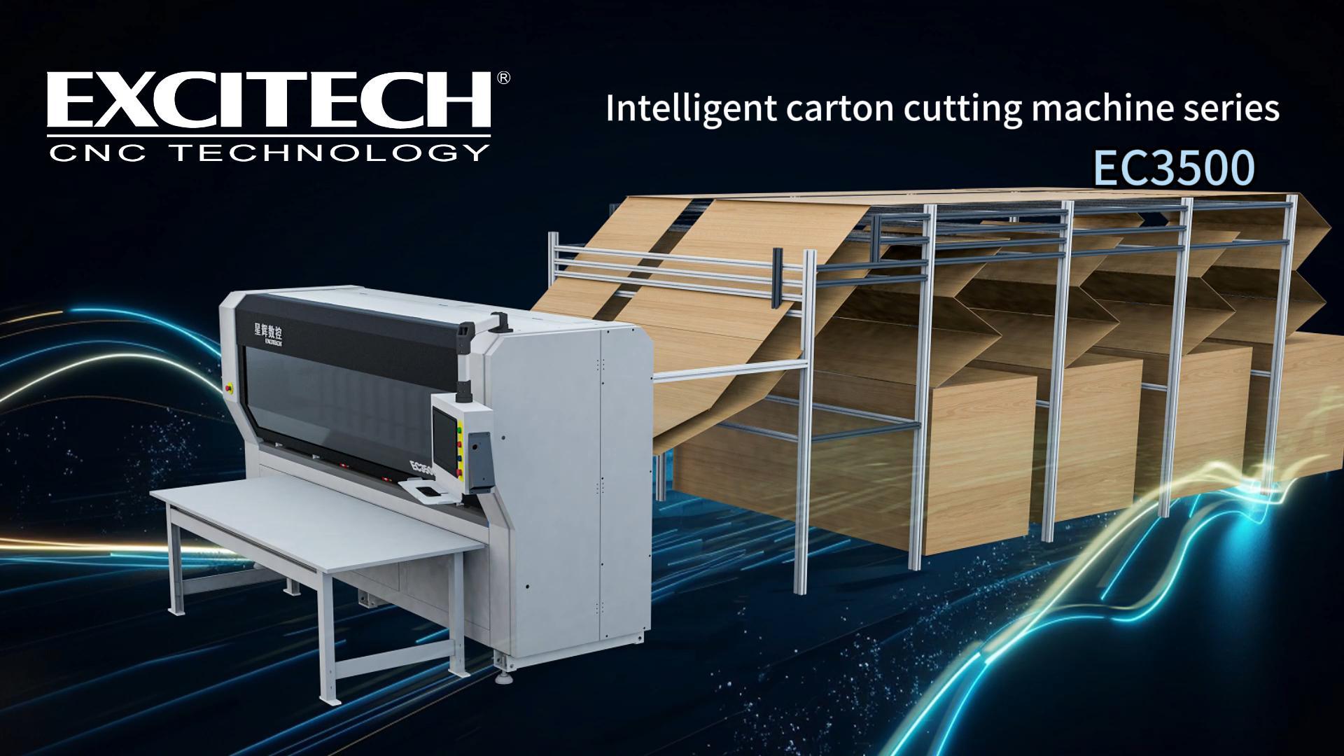 Машина за рязане на картонени кутии Excitech - серия EC3500 с осем хартиени библиотечни многостанционни резачки за хартия